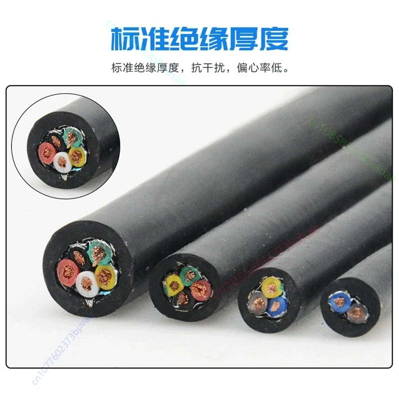 GB pure copper, 5-core shielded signal cable, RVVP 5*1.0 mm2 (100 meters per roll)