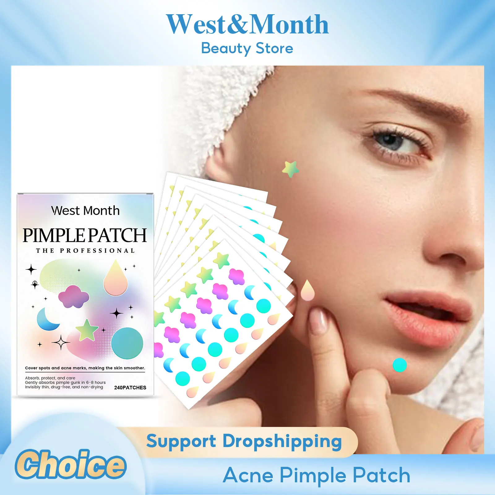 

Star Acne Patch Blackheads Closed Comedones Invisible Concealer Spot Blemish Improve Pimple Stickers Beauty Tools Women Cosmetic