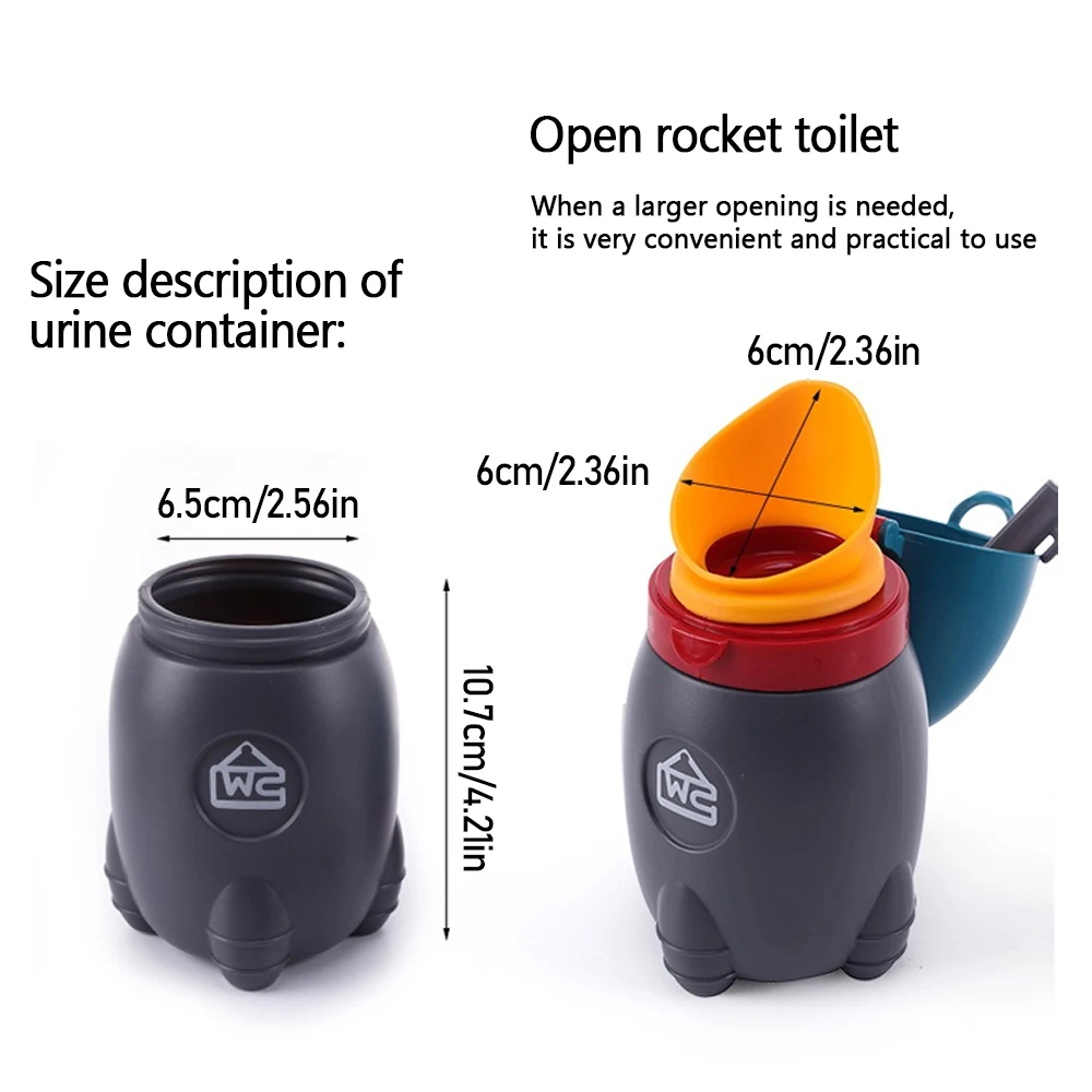 Children's Portable Rocket Urinal Potty Training Toilet for Boys Girls Travel Outdoor Camping Car Urine Bottle Kids Pee Tool view 6