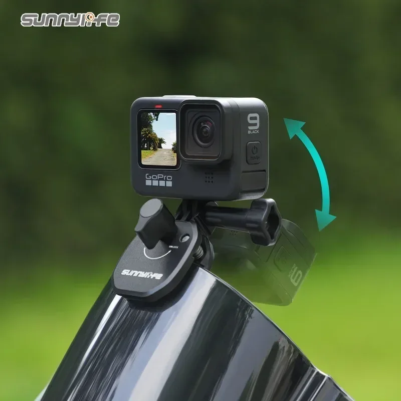 Aluminiowy zacisk montażowy szyby przedniej do GoPro Hero 12 11 10 9 Insta360 X3 DJI Action 3 Akcesoria do kamer akcji — zdjęcie produktu 5