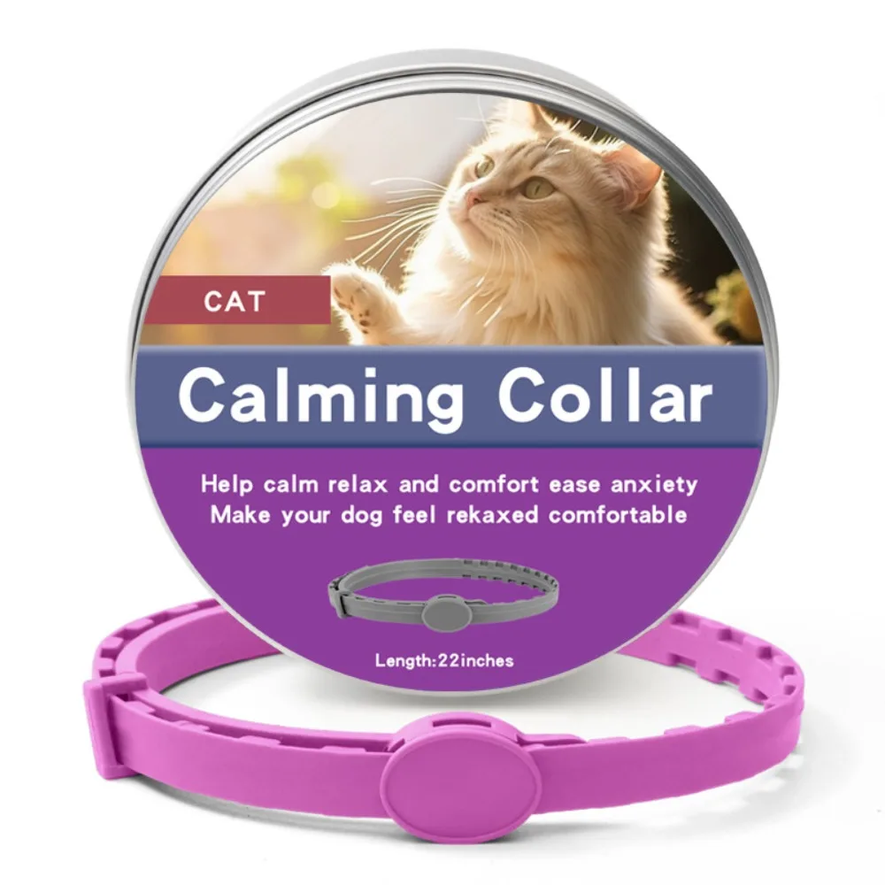 56/72cm Retractable Dog Calming Collar Antiparasitic Anxiety Relief Cat Calming Collar Silicone Anti-mosquitoes Dog Necklace Pet