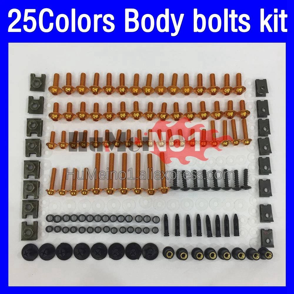 268ps Fairing bolts full screw kit For KAWASAKI NINJA ZZR 1100 ZZR-1100 1993 1996 1997 1998 1999 2000 2001 Body bolt screws Nuts