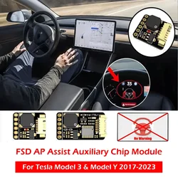 FSD AP Assist Auxiliary Chip For Tesla Model Y 2024 Model 3 2017-2023 Autopilot Nag Elimination Module Steering Wheel Module