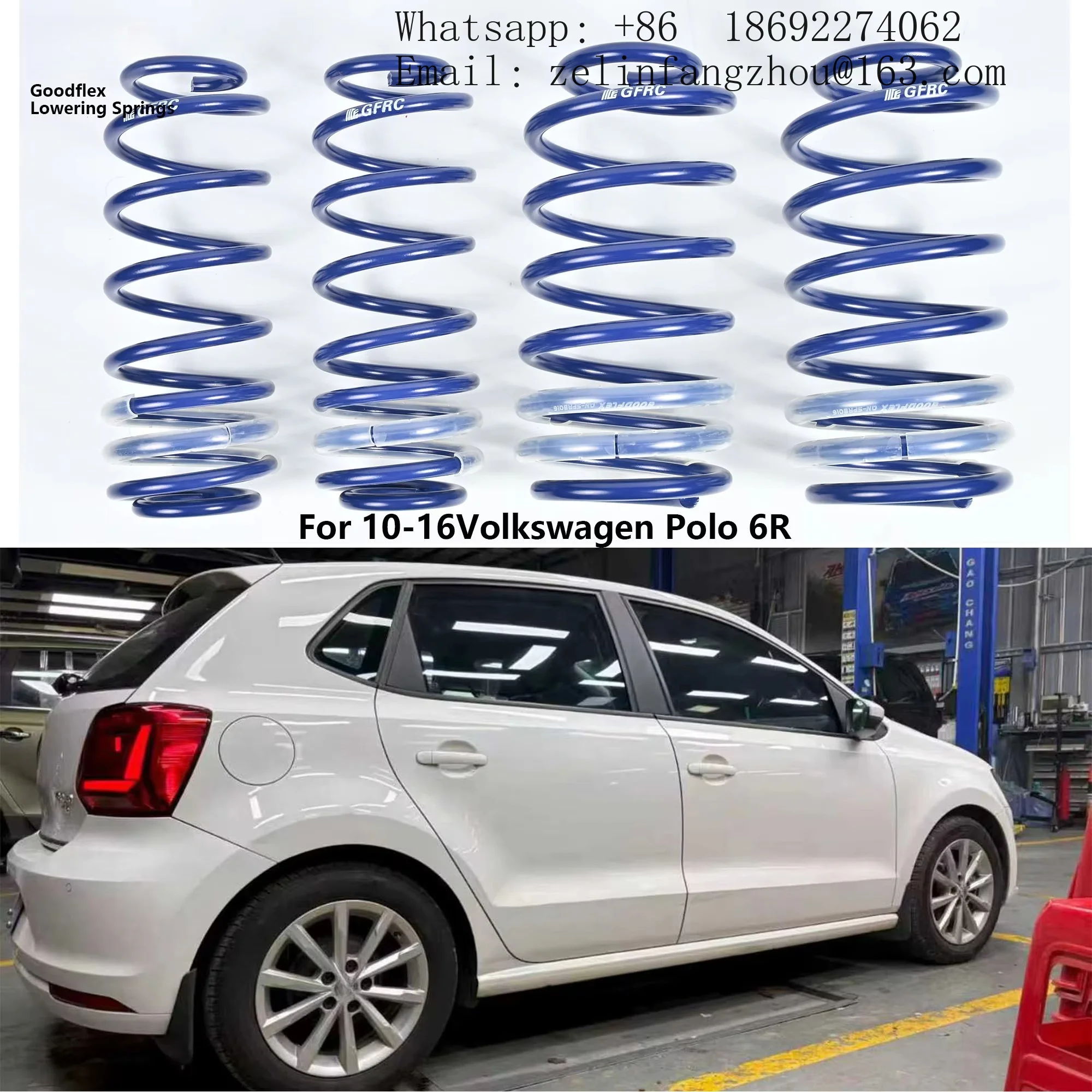 GFRC Lowering Springs Suspension Kit for Volkswagen Polo 6R 2009-2015 Front Rear Sport Coil Springs Performance Set Pro