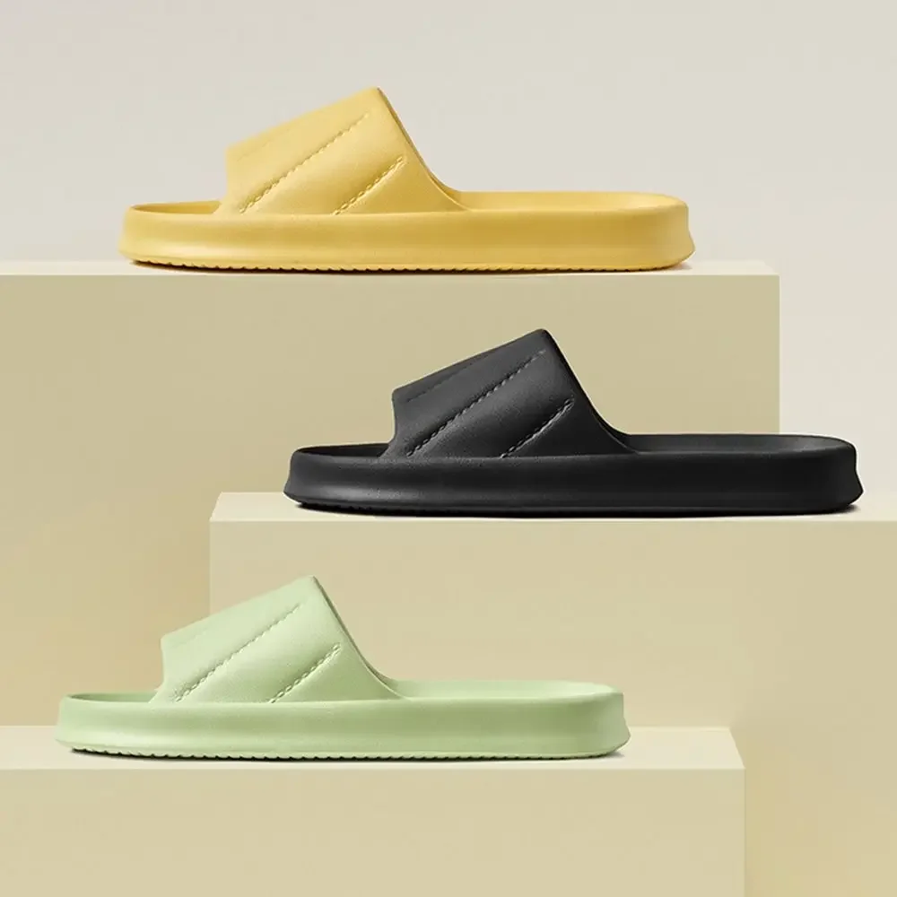 

Высококачественные мягкие женские тапочки из ЭВА, нескользящая повседневная обувь ярких цветов, украшение в полоску, милые пляжные сандалии для прогулок на открытом воздухе