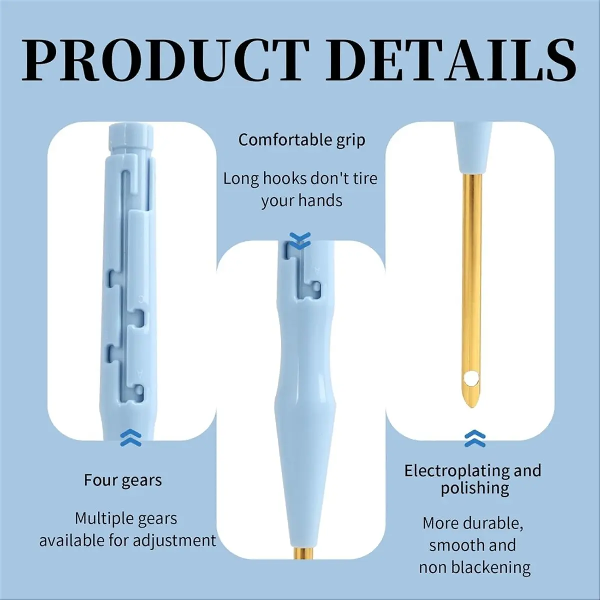 2 Pack Adjustable Punch Needle-Tool & -Embroidery Tools, with Needle-Threaders for Hand Sewing, Kit Tool Handmade [2026 MOCC]