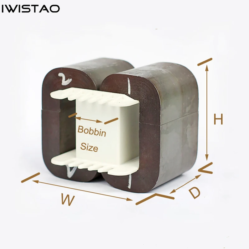 

IWISTAO Double C Transformer Core Kit Multiple Sizes ED105 For Tube Amplifier Power and Output Transformer HIFI Audio DIY