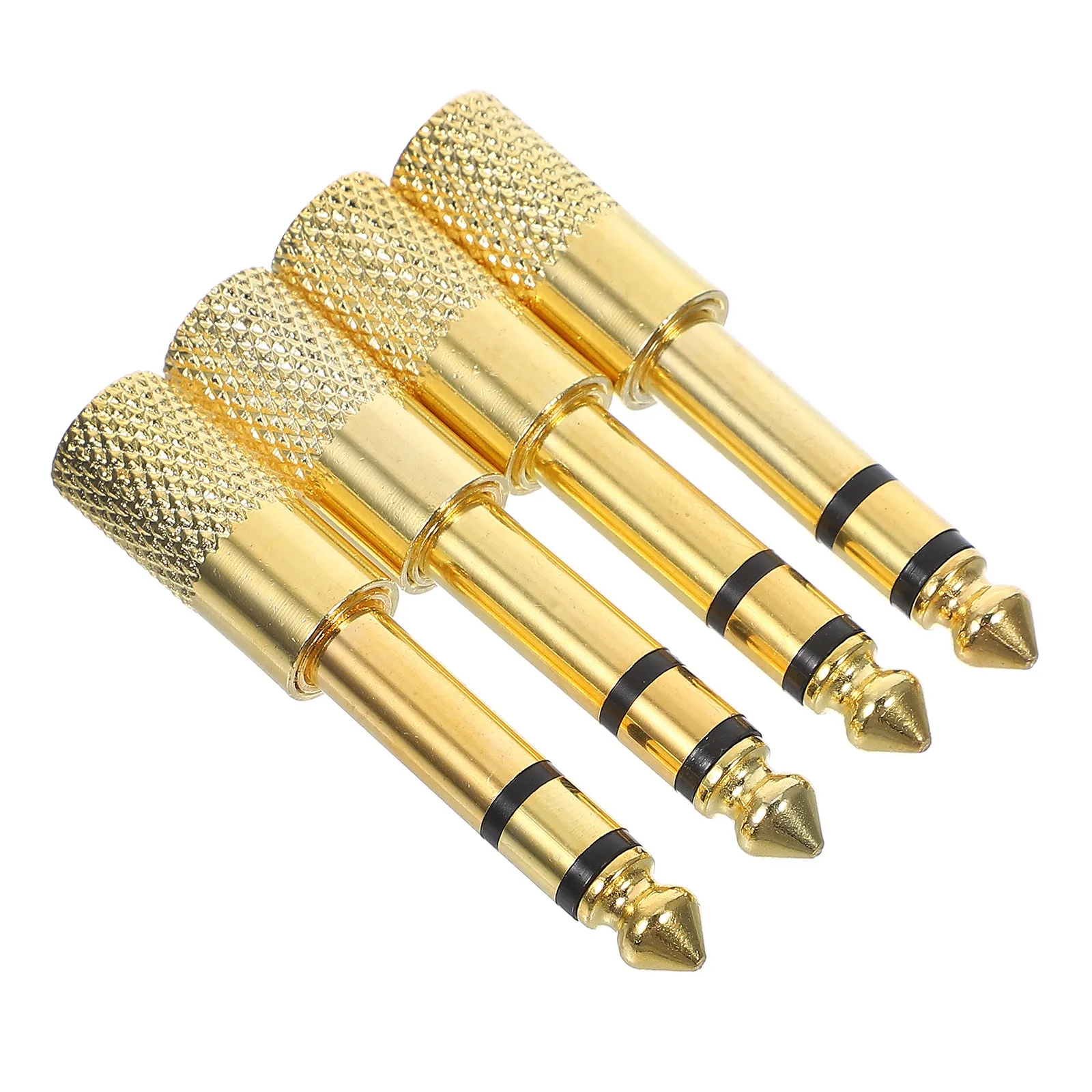 4Pcs Audio Converter Adapter for Digital Piano Guitar Microphone to Headphones Speakers Compact Metal Casing High Fidelity