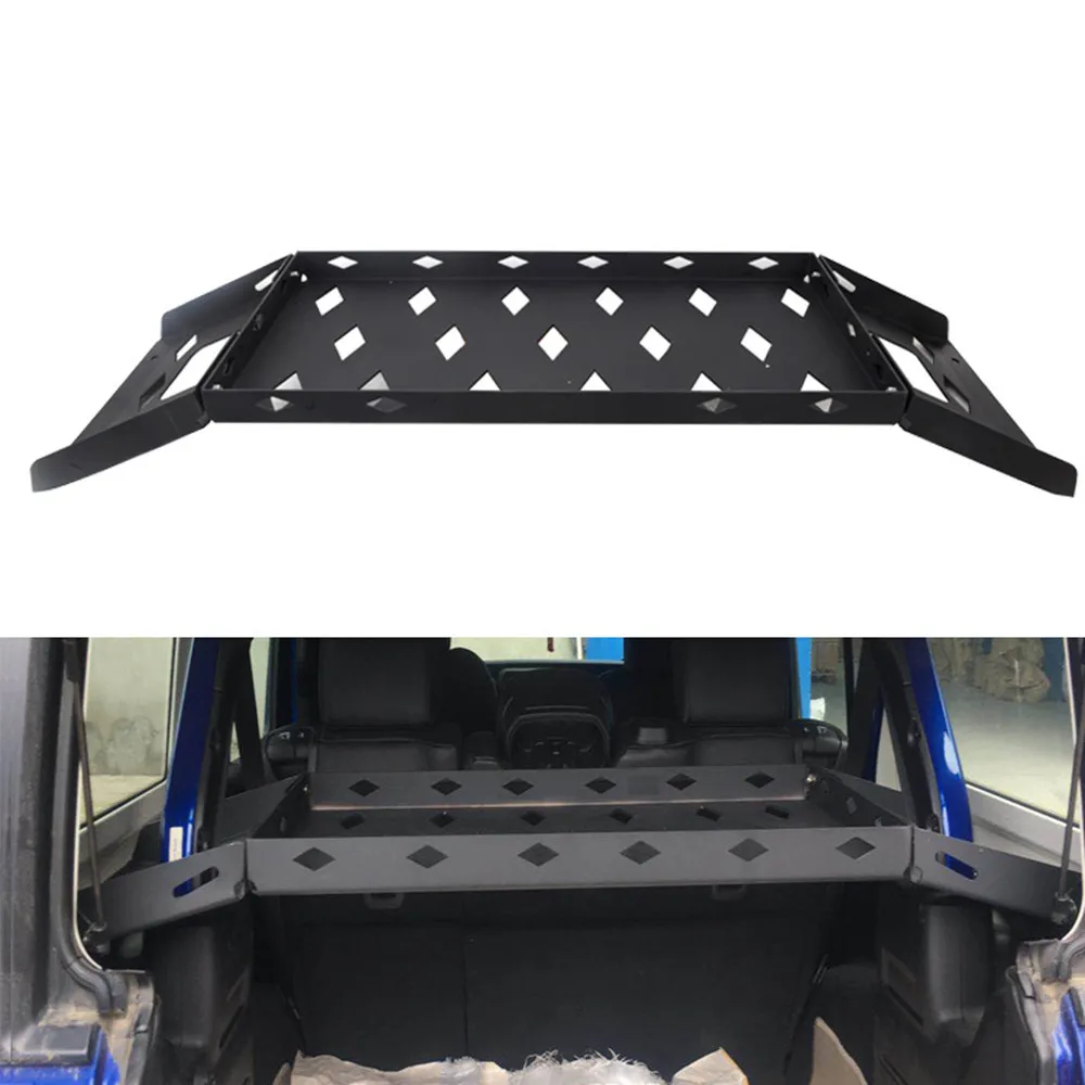 

Rear Trunk Shelf Cargo Storage Organizer For Jeep Wrangler JK JL Luggage Carrier Basket Rack Car Interior Accessories