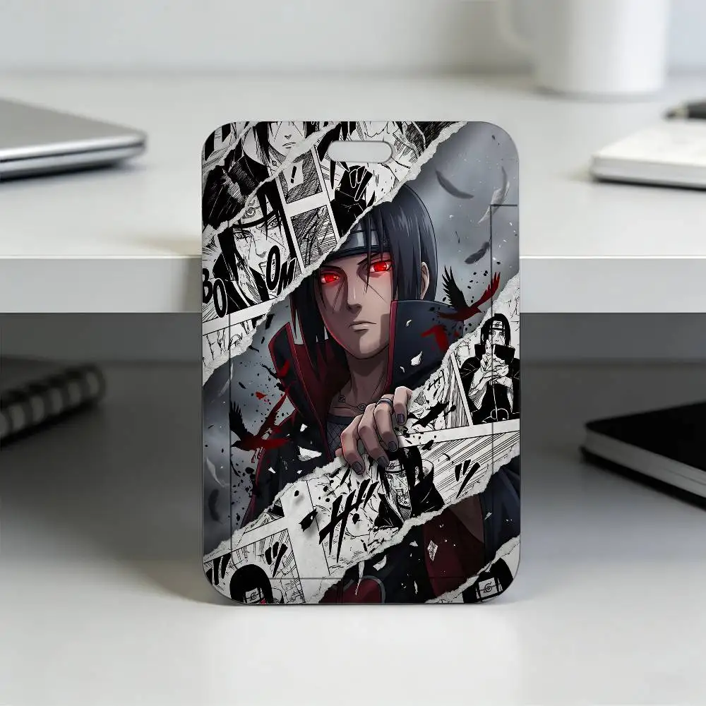 Anime N-NARUTO Akatsuki Itachi Sharingan Transparenter Kartenhalter Mitarbeiter Plastik-Schiebeabdeckung Schlüsselband Arbeits-Geschäfts-ID-Tasche Bus – Detail 38