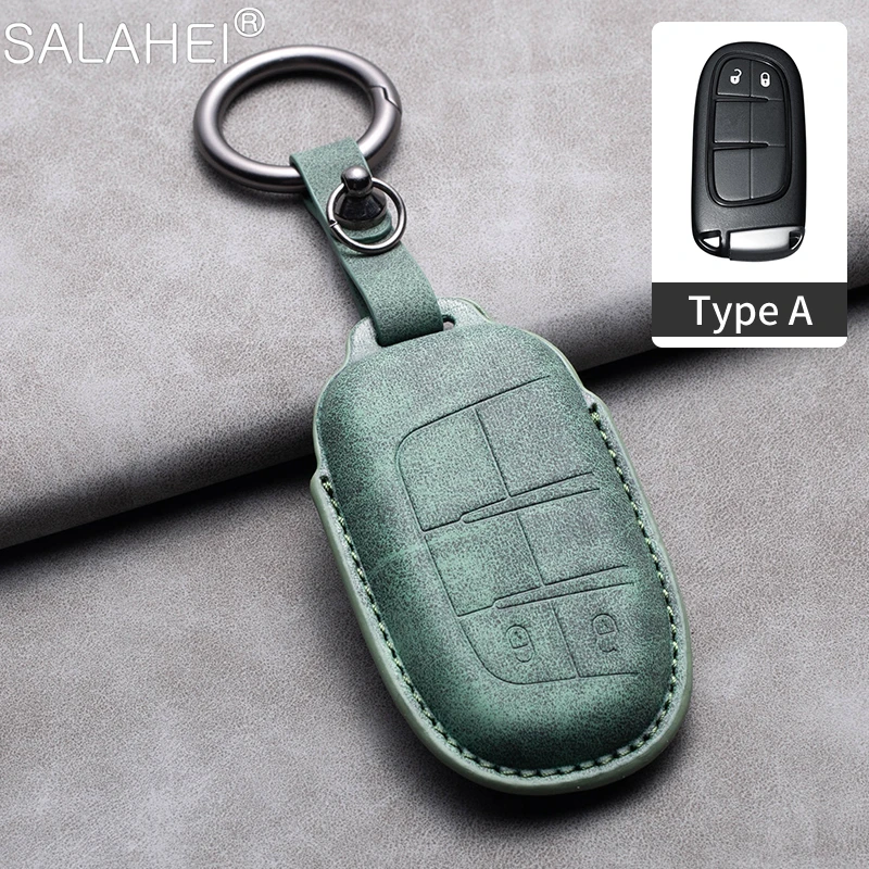 

Suede Car Remote Key Case For Jeep Grand Cherokee Chrysler 300C Commander Limited Renegade Fiat Freemont Keyring Car Accessories