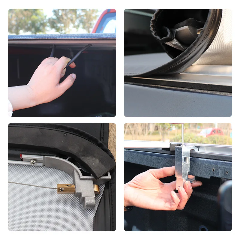 Pickup truck rear cover soft roll flat cover thickened