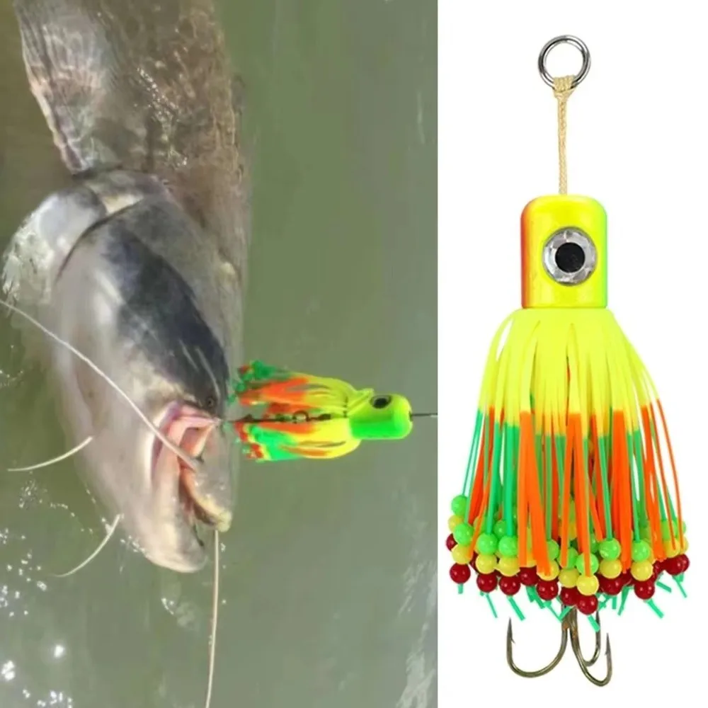 100g/150g/180g Weight Cronk Tairubber Lure Artificial Bait Teaser Design Teaser Hooks Rubber Material Catfish Tackle - view 2