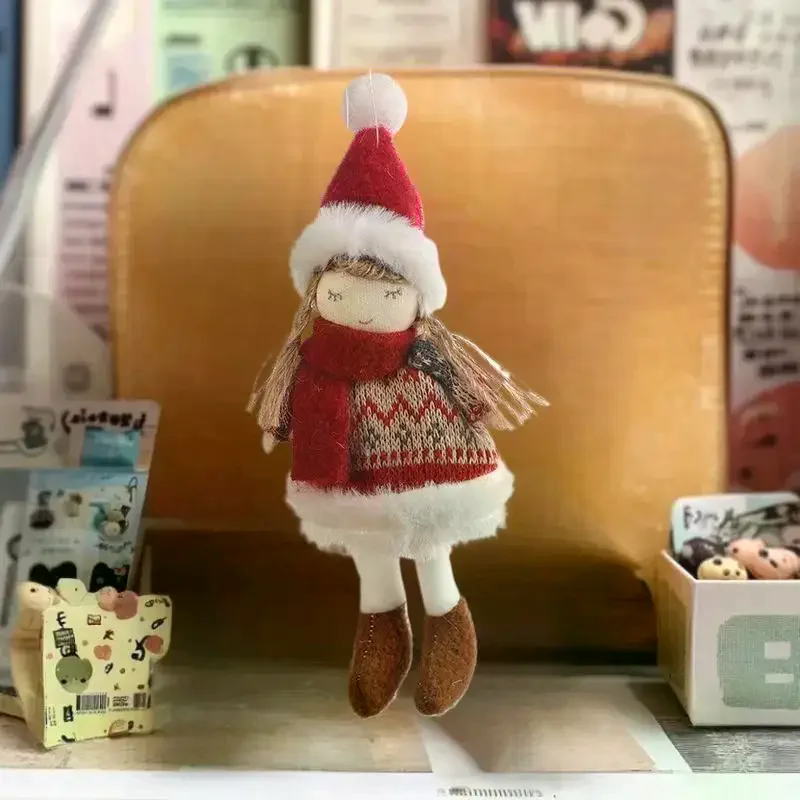 Christmas Plush Snowman Pendant Christmas Tree Hanging Lovely Beautiful Pendant Scene Decorate Christmas Tree Hanging Ornaments