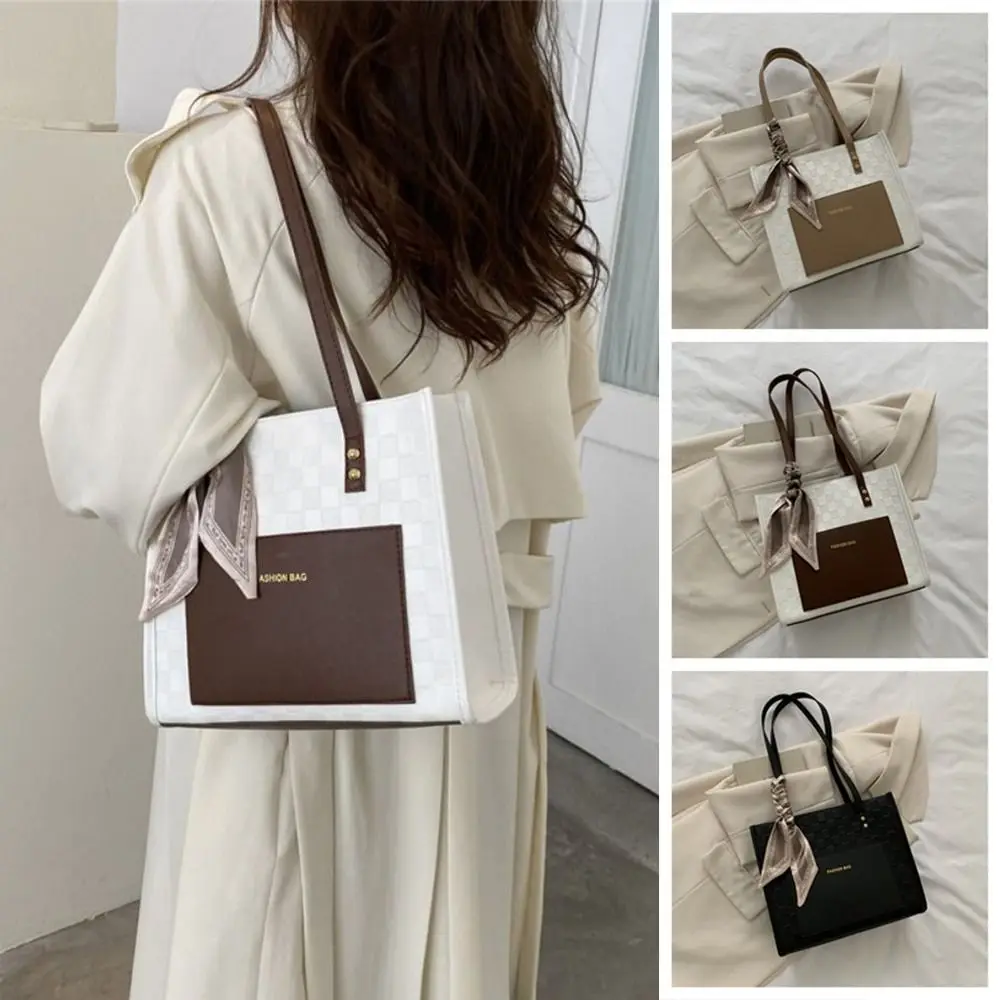 

Portable French Leather Tote Bag Casual Gentle Shoulder Bag Commuting Leisure Women Handbag Daily
