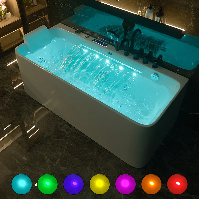 Deluxe waterfall bathtub, home improvement ozone disinfection smart bath tub, constant temperature jacuzzi