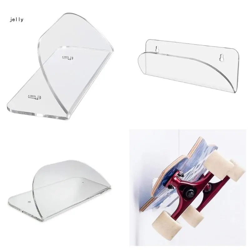 448C สเก็ตบอร์ดผนังชั้นวางไม้แขวนเสื้อสเก็ตบอร์ด Wall Mount Bracket ชั้นวางดาดฟ้า