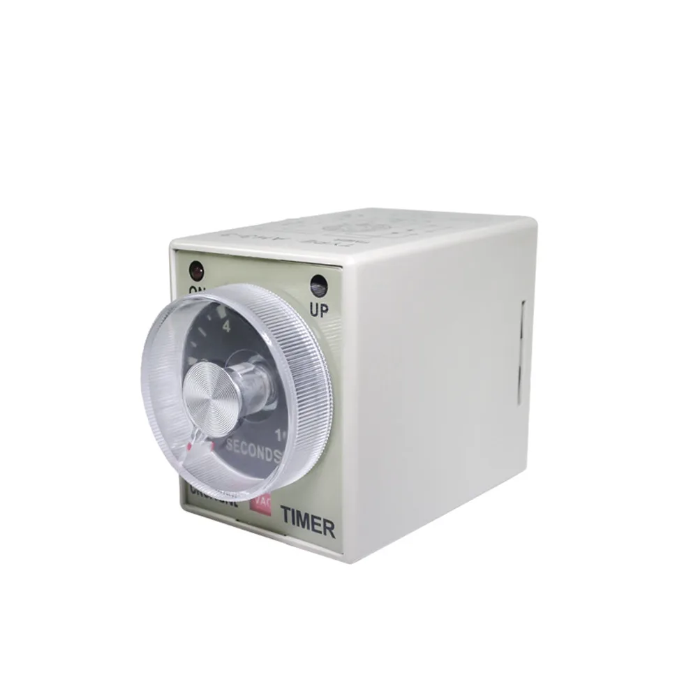 2 Sets AH3-3 AC220V/110V/380V AC/DC 36V/24V/12V 5A 8 Pin 1S 3S 10S 30S 60S 10M 30M Time Delay Control Relay Timer  With Base