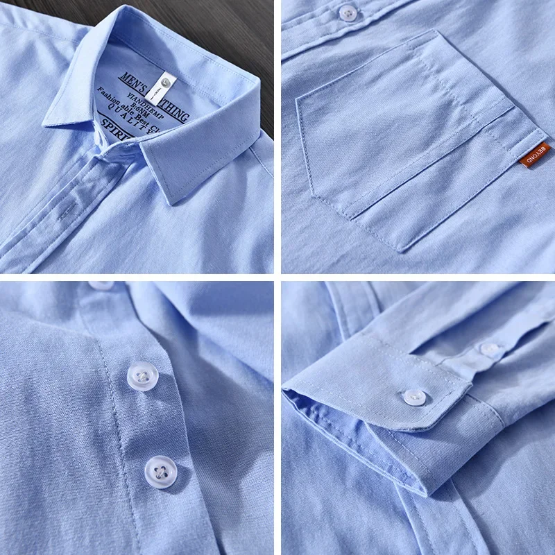 

Повседневная мужская рубашка с длинным рукавом в стиле Харадзюку, однотонная, с отложным воротником, на пуговицах, приталенная, универсальная, на все сезоны, простой топ на каждый день