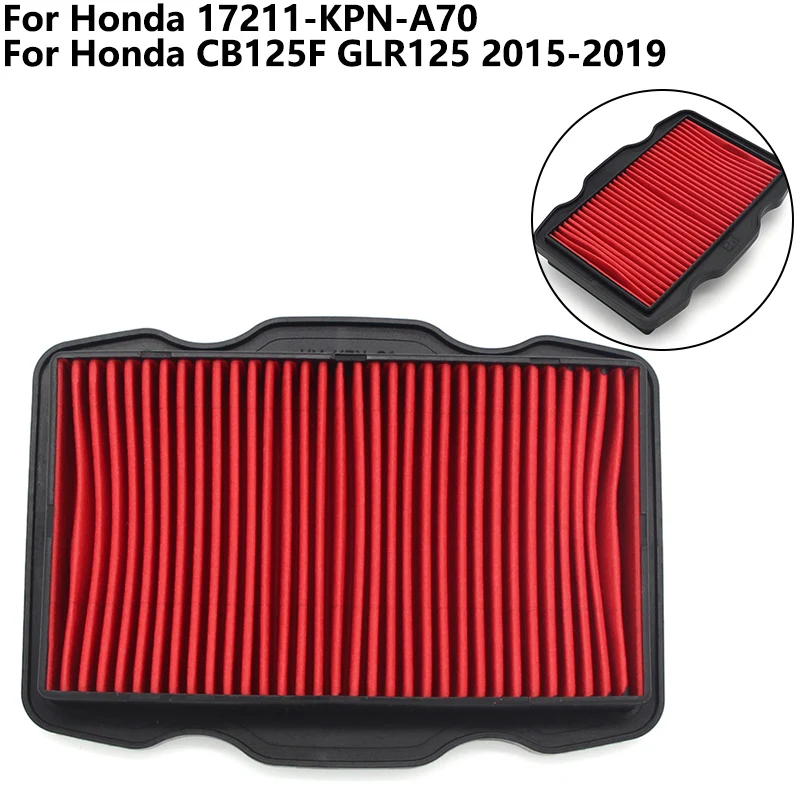 

Motorcycle Air Intake Filter Cleaner Air Filter Element For Honda CB125F GLR125 CB 125F GLR 125 2015-2019 17211-KPN-A70