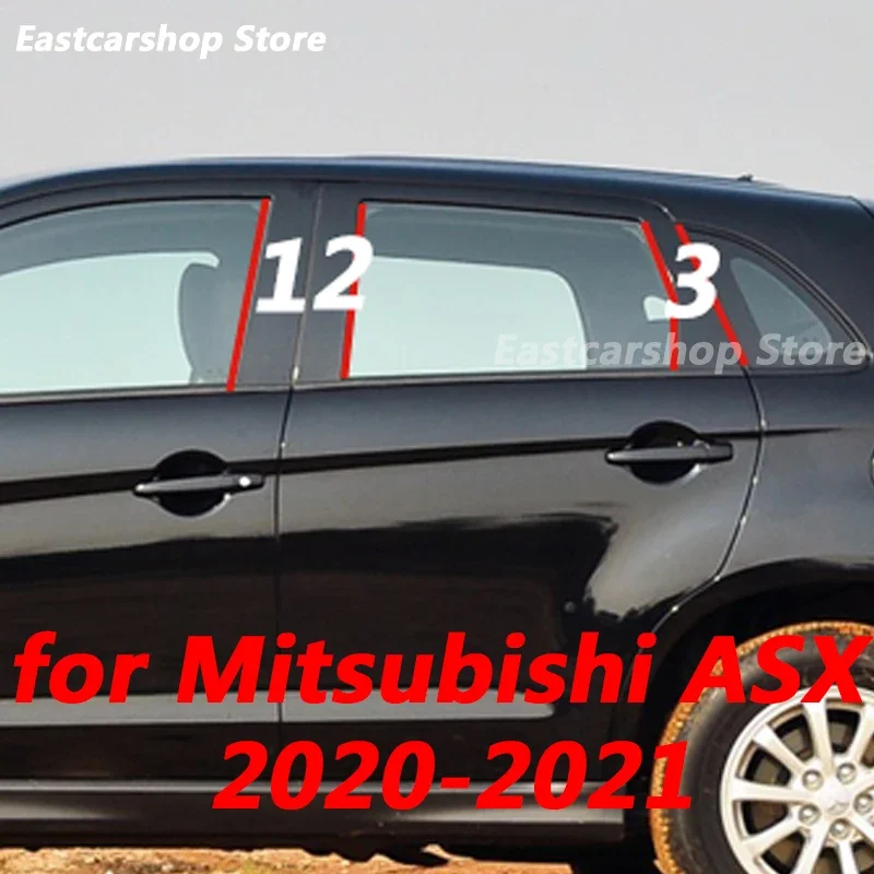 

For Mitsubishi ASX RVR 2020 2021 Car Door Central Window Middle Column Trim Decoration Strip PC B C Pillar Accessories