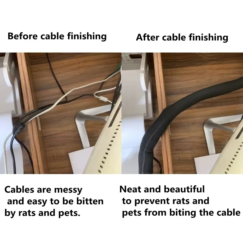 3/5/10M Self Closing PET Expandable Braided Sleeve Self-Closed Cable Organiser Insulated Wrap Self Close Sleeved Cable Protecter