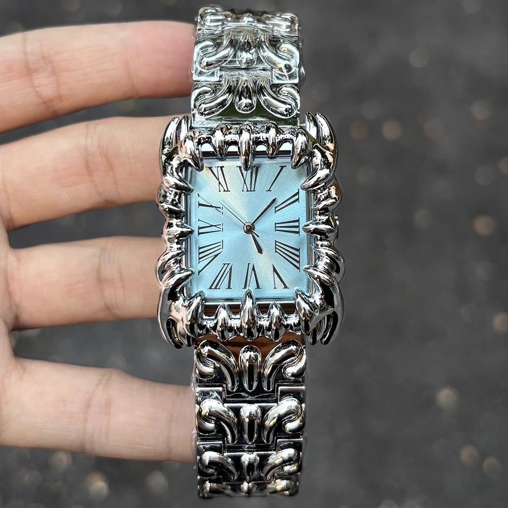 

Square Y2k Red Demon Claw Design Quartz Watches Men Alabaster IndustriesDevil Claw Top Unique Creative Watch Male Clocks Relogio