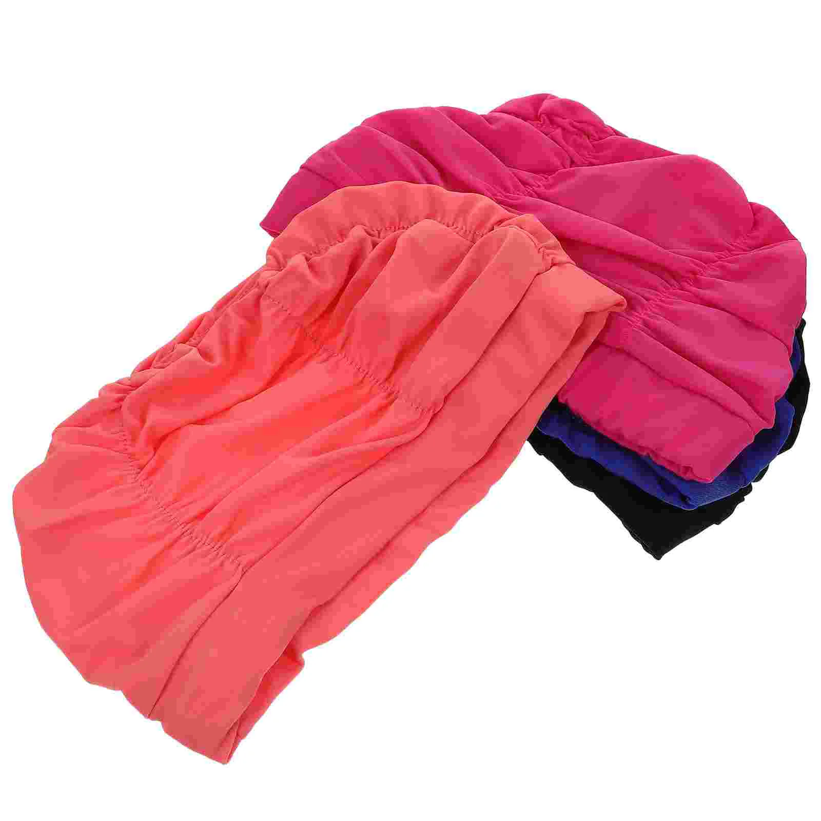 

4 Pcs Ladies Fashionable Colorful Swimming Cap Shower Caps for Women Hat Non-slip