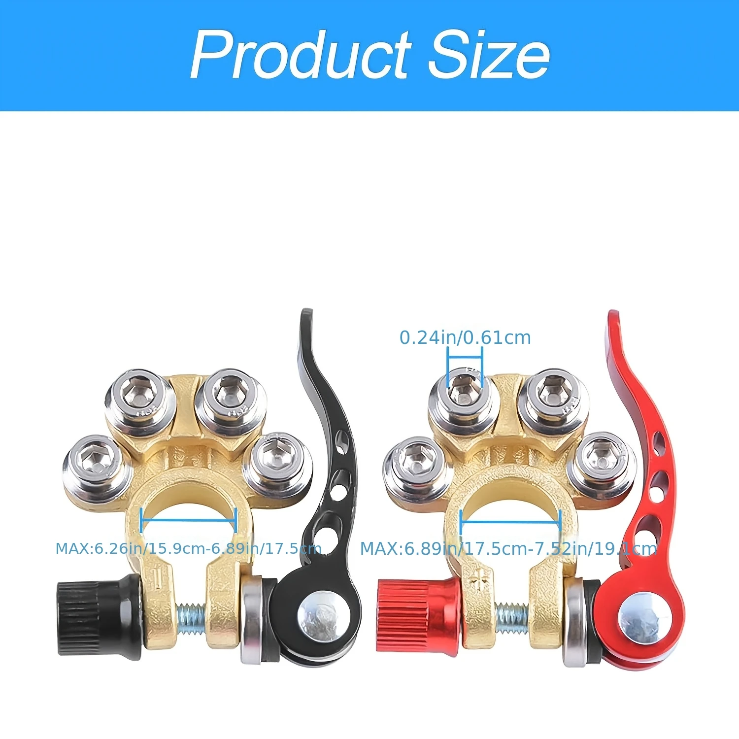 Car Battery Terminals Quick Disconnect Auto Cables Connectors Wire Cable Shut-Off Connectors Auto Accessories