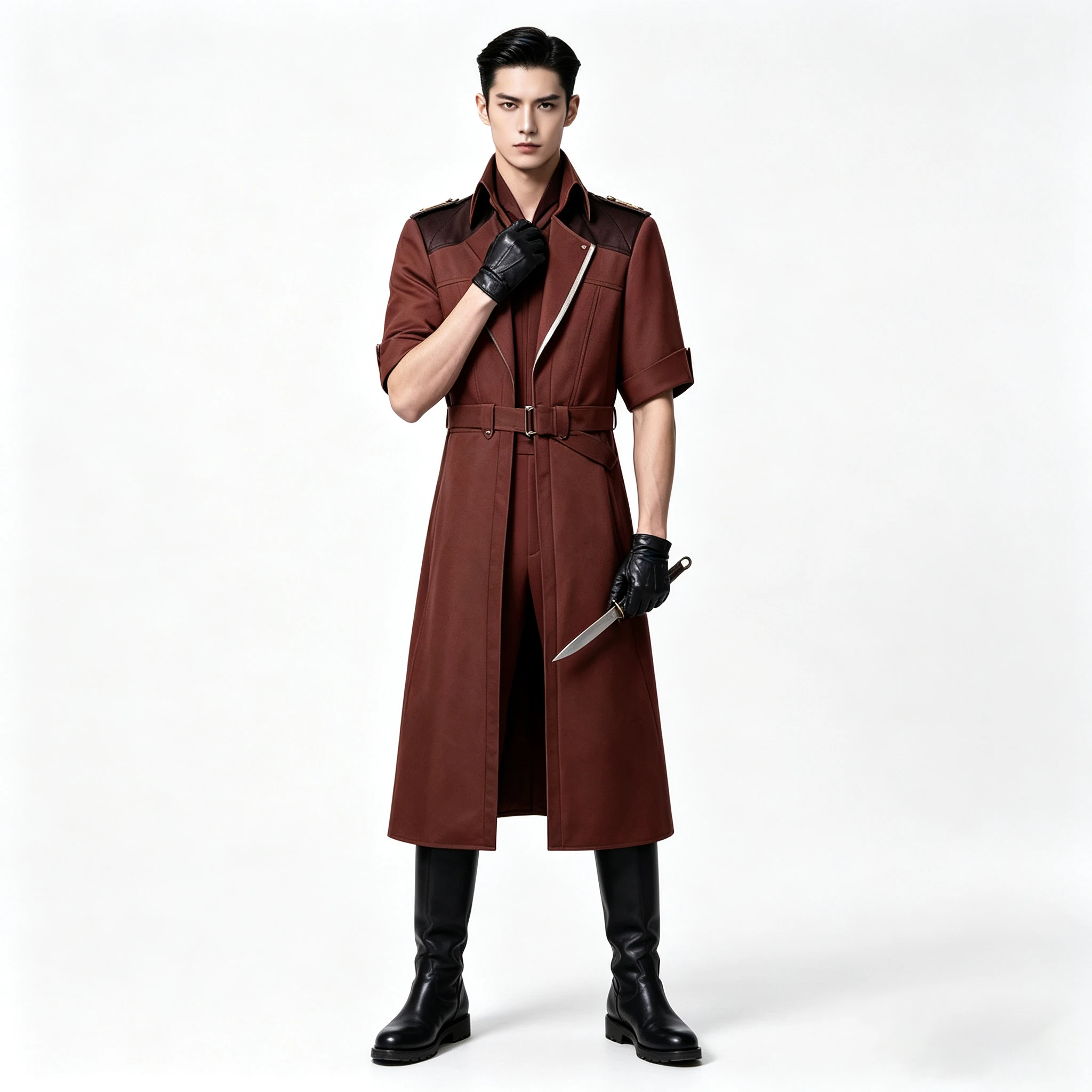 Devil May Cry 3 Dante Vergil Men's Cosplay Costume Full Set Game-Themed Halloween Outfit Role Play Uniform for Party And Show view 5
