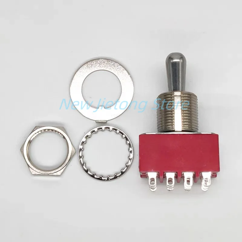 1pc T80-T Toggle Switch 12mm 4PDT 12 Pin 2 Position ON ON 3A/250V 5A/125VAC M12 Thread Diameter Panel Mount