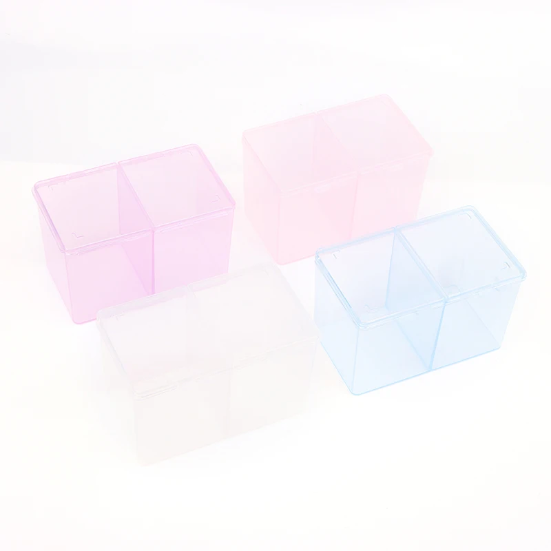 Portable Storage Box Nail Accessoires Wipes Cotton Pads Swab Rods Container Case Nail Art Tools Organizer