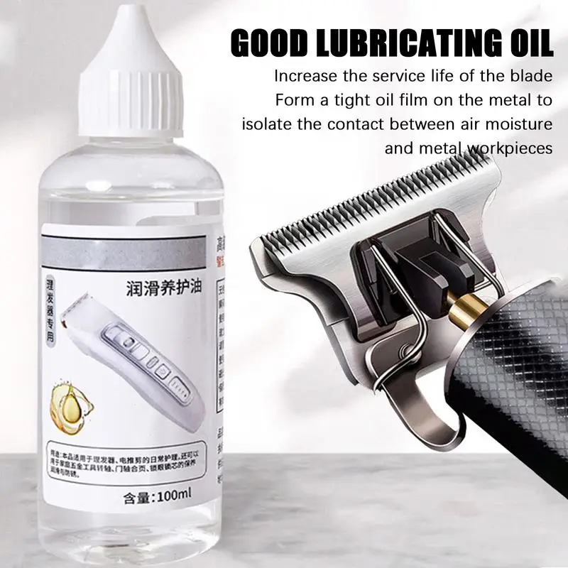 Hair Trimmer Oil Lubricant 100ml Barber Tool Grease Electric Shaver Lubricating Oil for Trimmers Rust Prevention Portable