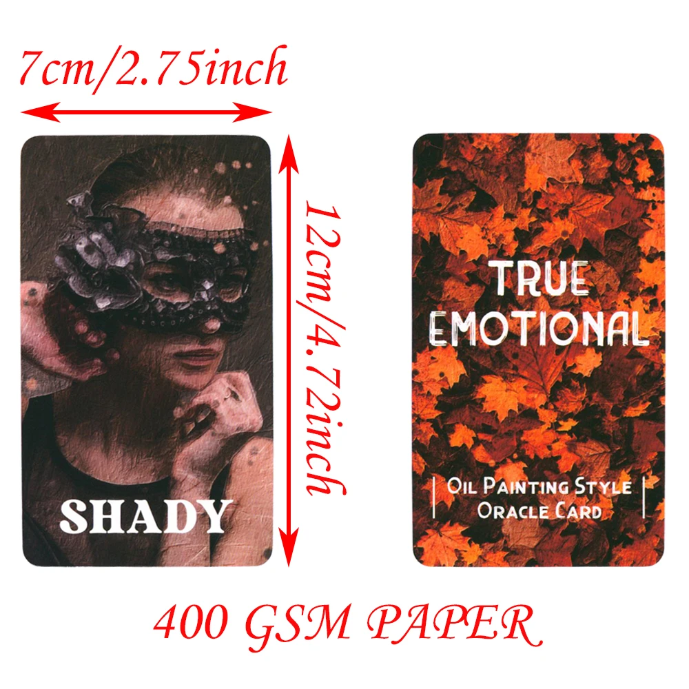 True Emotional Oracle Cards 400 GSM PAPER Fortune Telling Toys Prophecy Divination 80-cards English Version Tarot Deck