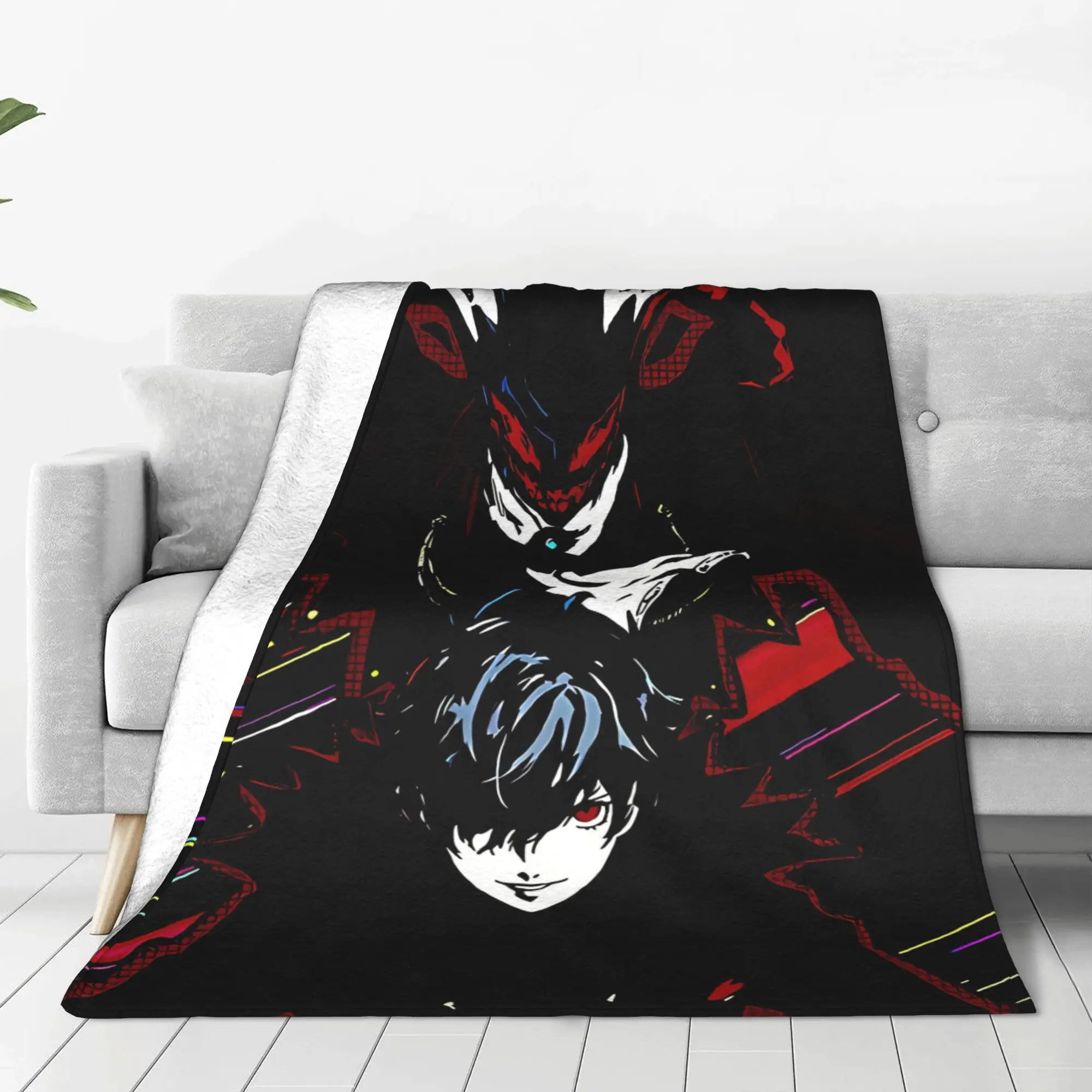 1PC Home Cutecore JOKER Personas Blanket Super Cosy Plush Home Living Room Sofa Halloween