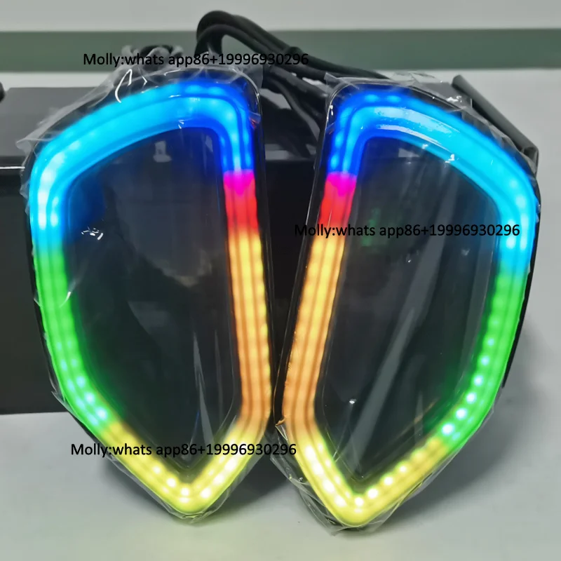 12V MISUN Flow Series Dream Color Chasing LED Grill Snorkel Halo Kit for Charger Headlight RGB Light