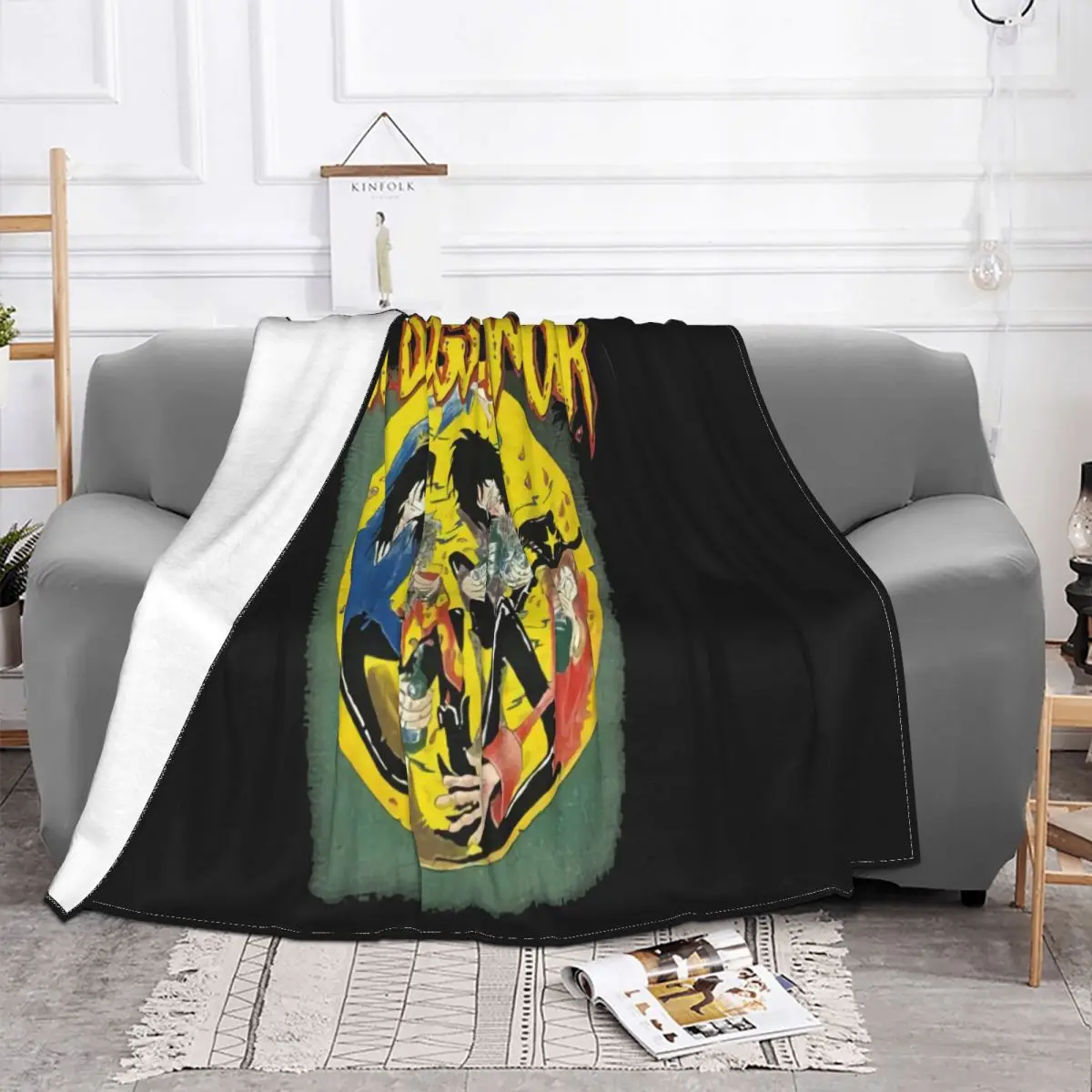 Vintage 1989 The Dogs D Amour Errol Flynn Black Men S 234Xl F1303 Female Newest Throw Blanket