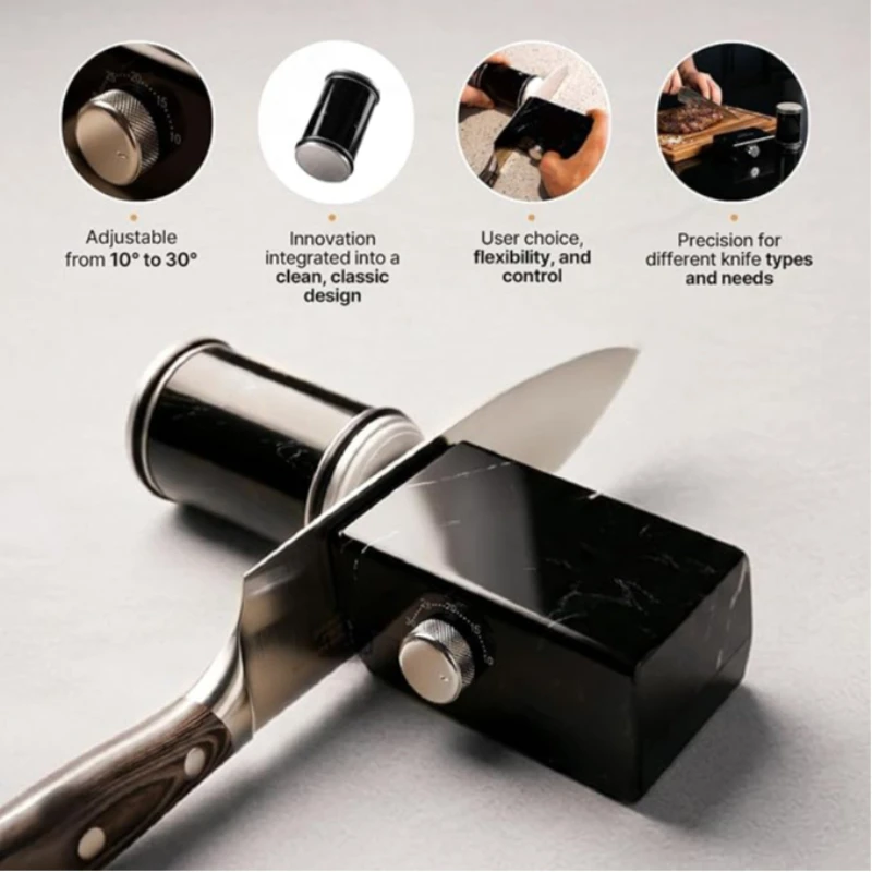Taidea Rolling Knife Sharpener Multi Grit 360-6000 Diamond Ceramic Corundum Wood Handle Sharpening Tool Kitchen Whetstone Sets