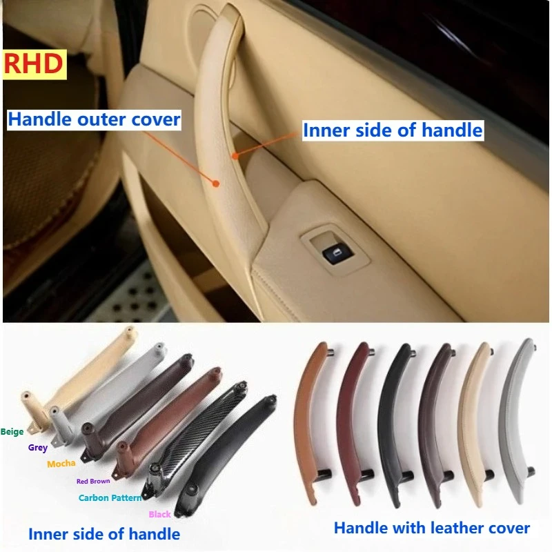 

LHD RHD E70 E71 Upgraded Interior Door Handle with Leather Cover Assembly Full Set For BMW X5 X6 E70 E71 2008-2013