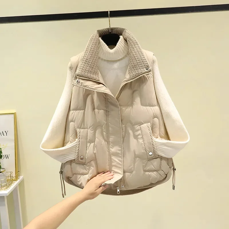 2023 New Down Cotton Vest Women Autumn Winter Short Loose Casual Waistcoat Women Fashion Sleeveless Jacket Tops Chaleco Mujer