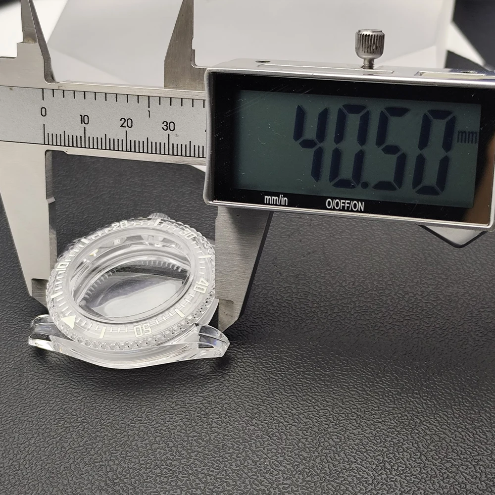 NH35 GMT 40,5mm Uhrengehäuse Herren Transparentes Gehäuse Passend für NH34 NH35 NH38 Uhrwerk Uhrenbox 20mm Uhrenarmband Uhrenzubehör – Detail 11
