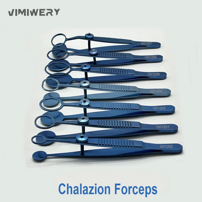 Titanium chalazion forceps eyebrow tweezers oftalmología instrumental