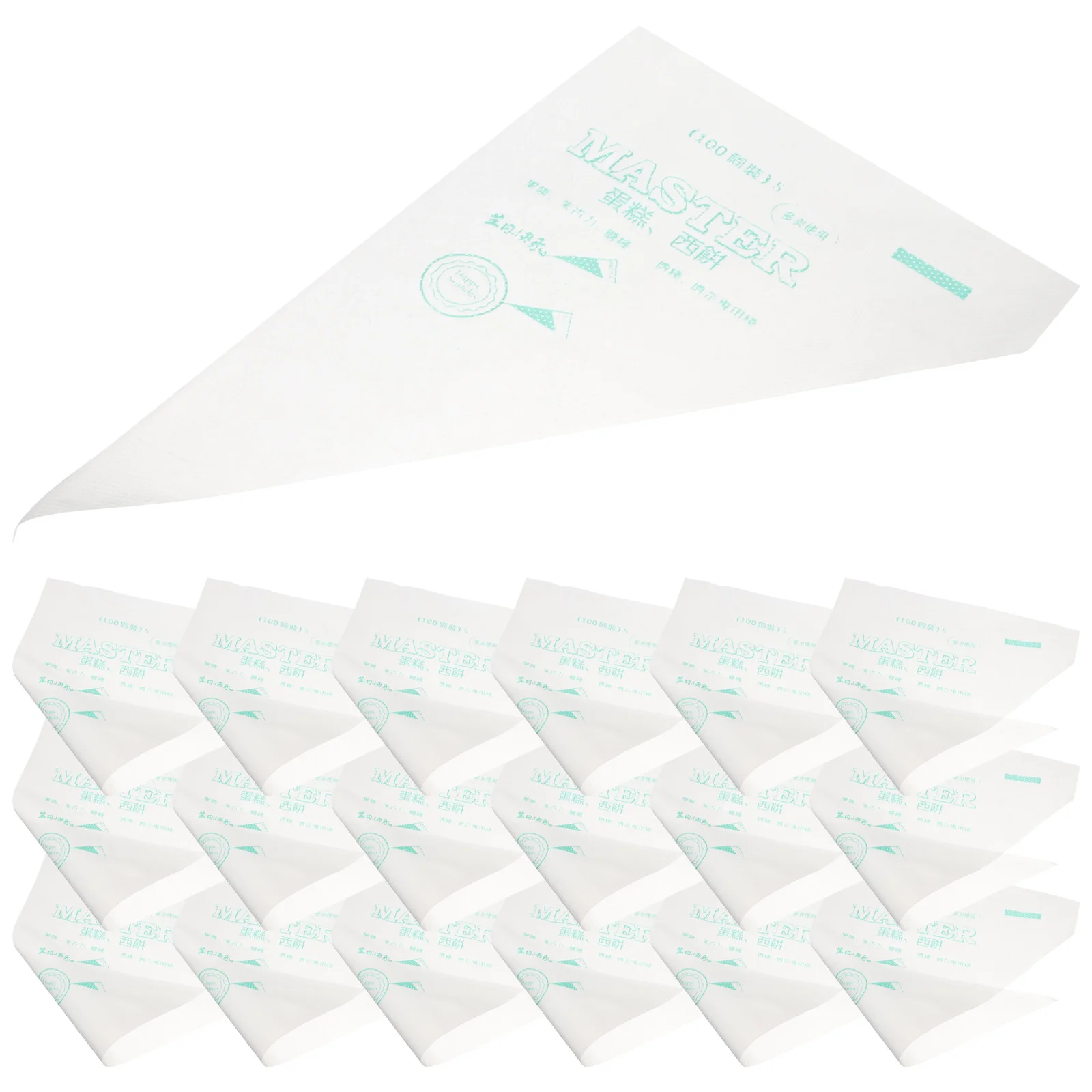 

200pcs Disposable Piping Bags for Cake Cookie Decorating Large Medium Small Sizes Plastic Pastry Tools