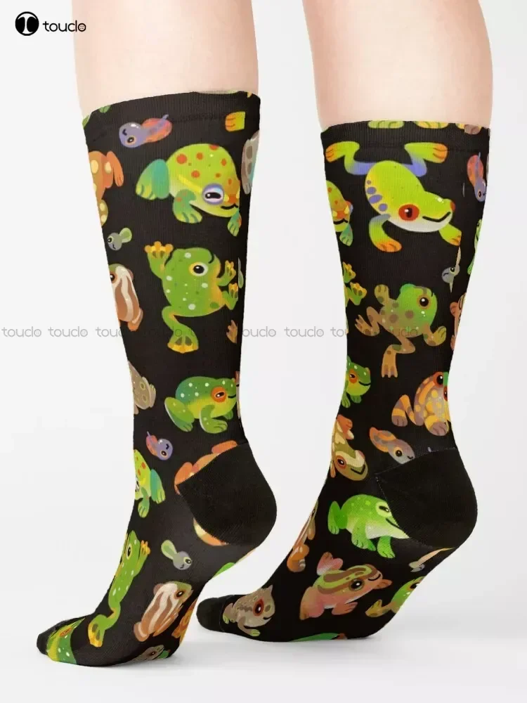 Tree Frog - Dark Socks Personalized Custom Unisex Adult Teen Youth Socks 360° Digital Print Custom Gift Streetwear