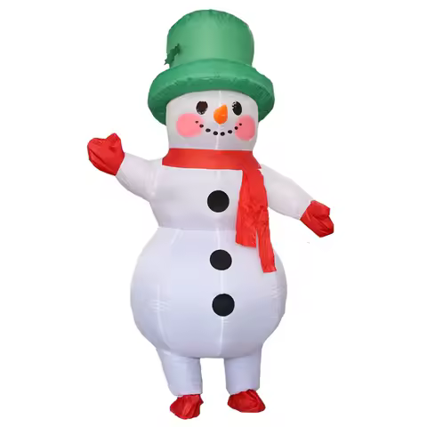 Halloween Cosplay Mascot Funny Inflatable Costume Snowman Santa Christmas Carnival Party Cute Role Play Funny Suit for Adult