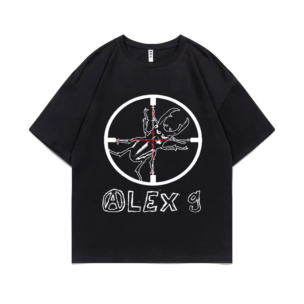 

Funny Alex G Print Short Sleeve Male Fashion Casual Loose T-shirt Men Women Vintage Oversized Tshirt Pure Cotton O-collar Tees