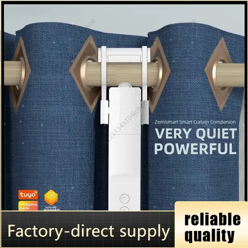 EE  Tuya Zigbee Smart Curtain Motor Automatic Smart Curtain Opener for Roman Rod I Type Curtains Track App Control
