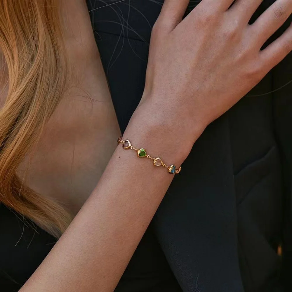 MEDFOLY Colorful Cute Daisy Bracelet for Women Hypoallergenic Creative Dainty Bracelets with Adjustable Chain Delicate Jewelry image 6