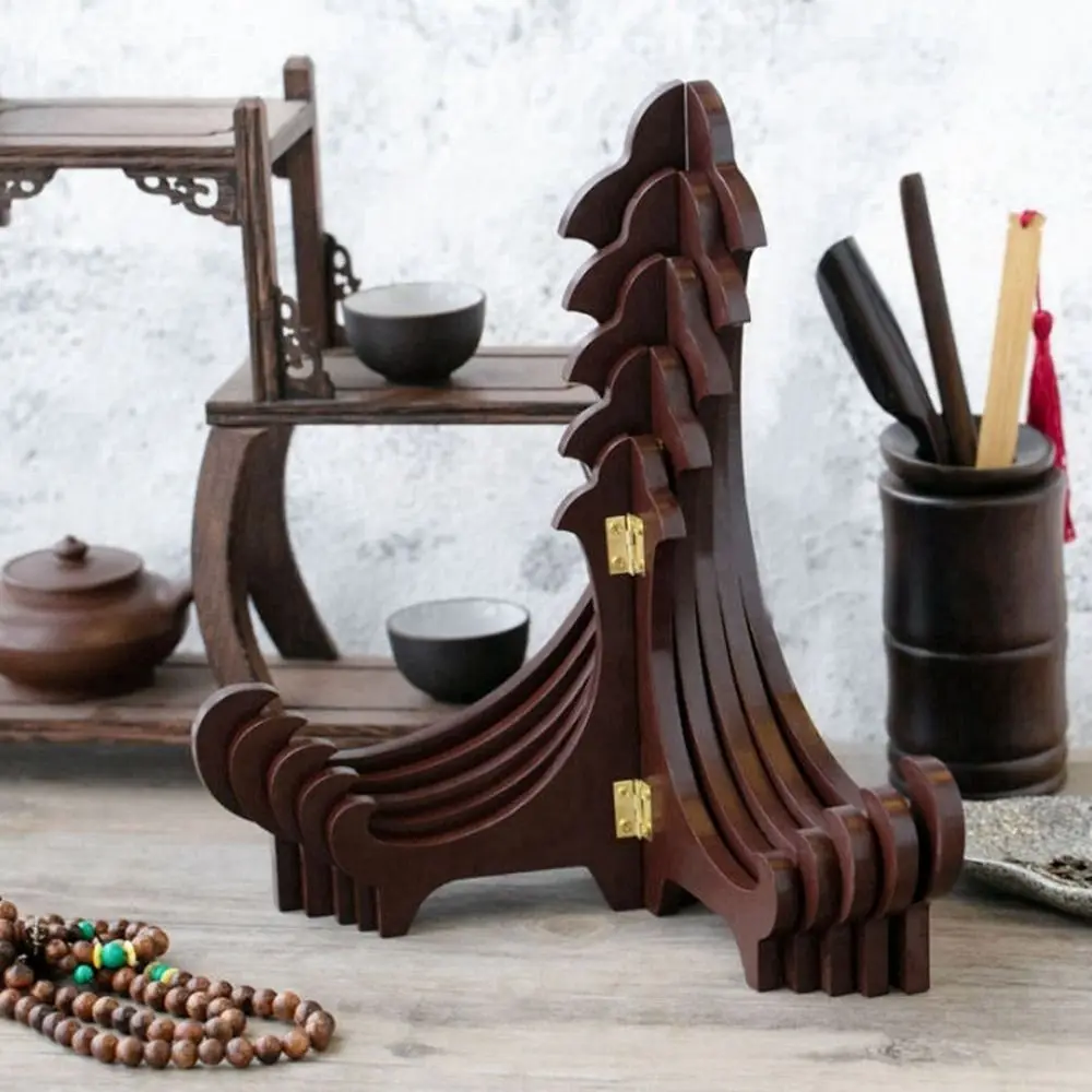 Multifunction 1Pcs Foldable Decorative Home Decor Tea Cake Dish Easel Plate Rack Storage Rack Display Stand