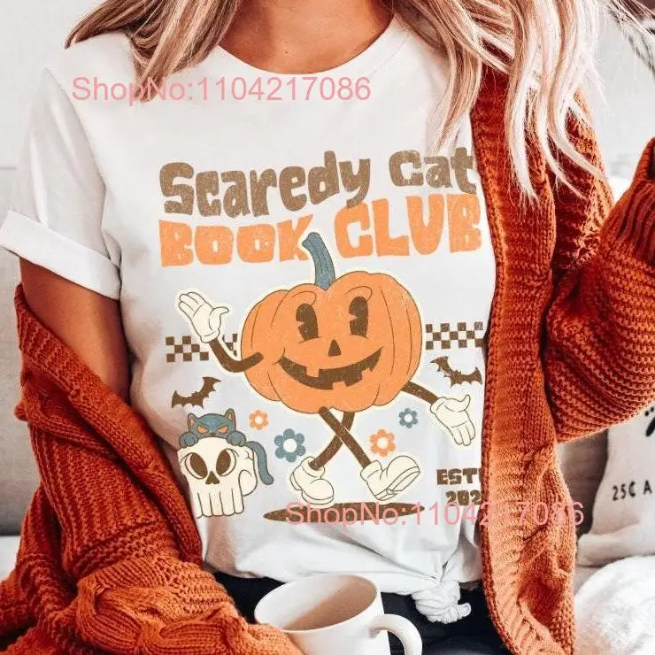 Planchers edy Cat Halloween PleClub T Shirt, Retro Pumpkin Skull, Fall Outfit, Spooky Season, Emergency Reader, Cute Horror Lover, Falling